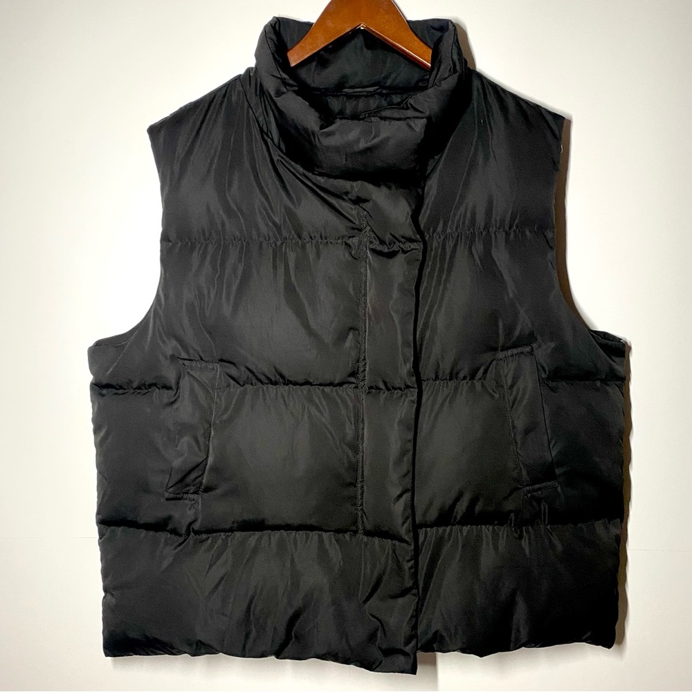 YuLu Down Puffer Vest | Women’s US Size XL, Men’s Size M | Black